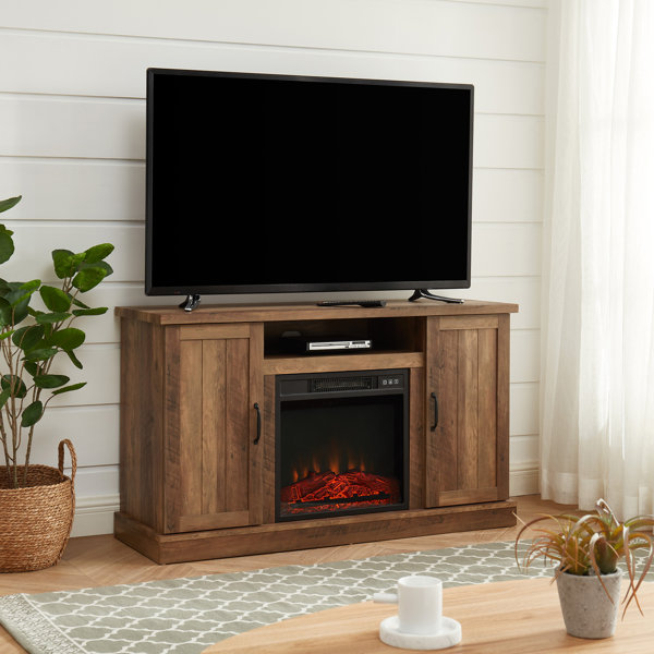 Gracie Oaks Bradgate TV Stand for TVs up to 55" with Fireplace Included